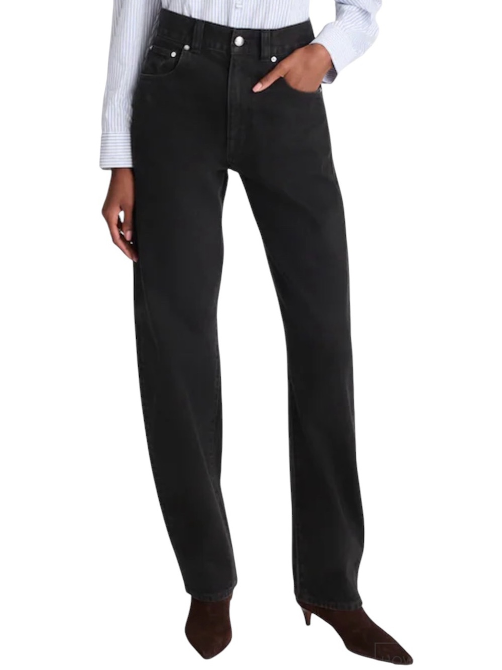 Madewell The Balloon Jean Black Frost Rigid Denim Exaggerated Barrel Leg Size 23